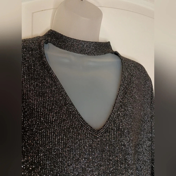 Gorgeous ZARA Black Sparkly Dress with Sheer Back Panel(#1,027) - Picture 4 of 9